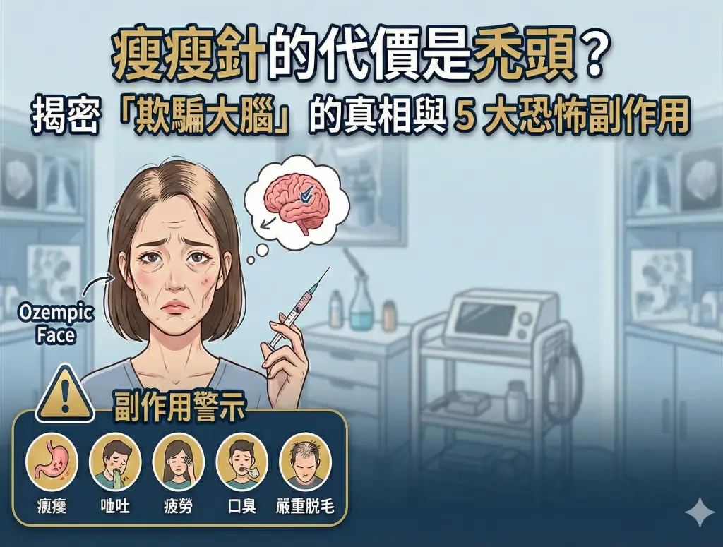 瘦瘦針的代價是禿頭？揭密「欺騙大腦」的真相與 5 大恐怖副作用