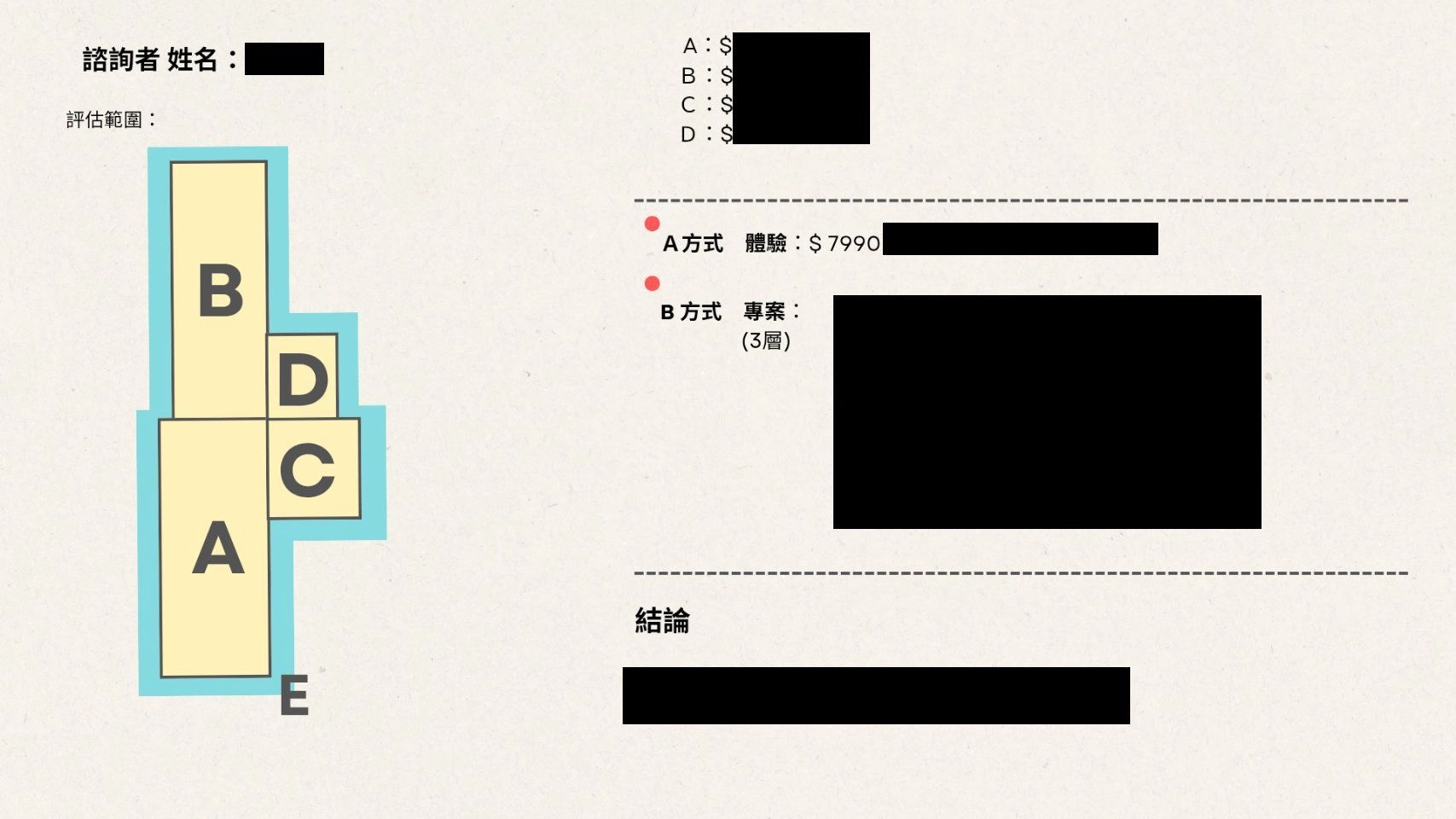 樂煦紋法報價單